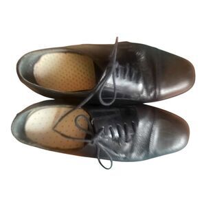 Men's Florsheim Black Cap Toe Leather Oxford Shoes Size 8.5